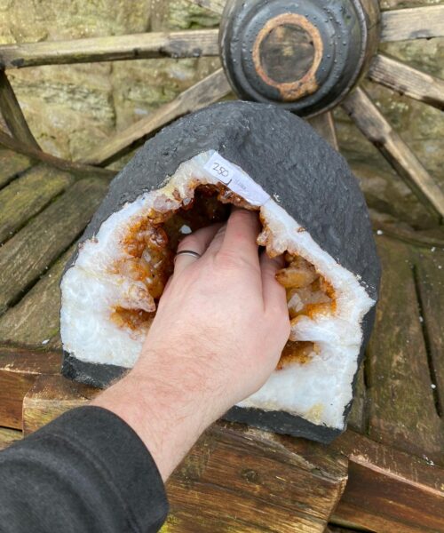 Citrine Geode 250 Crystal Cluster Druzy Premium Grade 15.68kg H23xW24xD22cm - Image 11