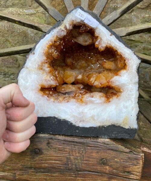 Citrine Geode 250 Crystal Cluster Druzy Premium Grade 15.68kg H23xW24xD22cm - Image 3
