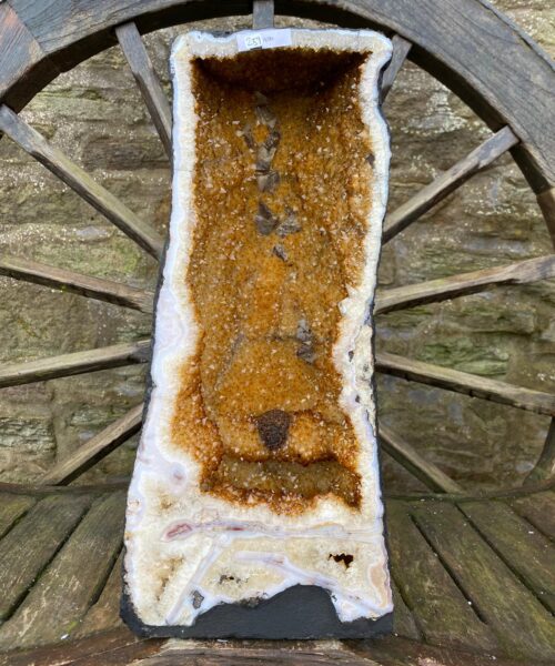 Alternative view of Tall Citrine Geode 259 Crystal Cluster Druzy Premium Grade 18.73kg H47xW21xD18cm