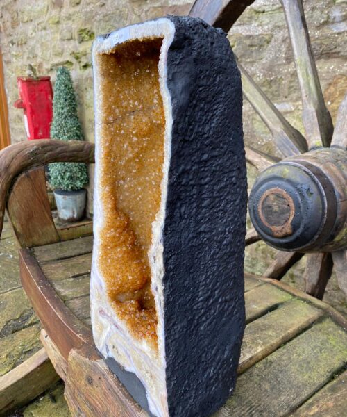 Tall Citrine Geode 259 Crystal Cluster Druzy Premium Grade 18.73kg H47xW21xD18cm - Image 5