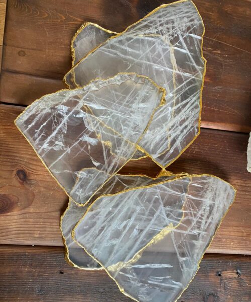 Clear Quartz Gold Edge