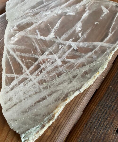 Large Premium Clear Quartz Natural Shape Natural Edge Platter 2 / Cheeseboard / Tray / Sign Board L30xW25xD1cm - 1355g - Image 8
