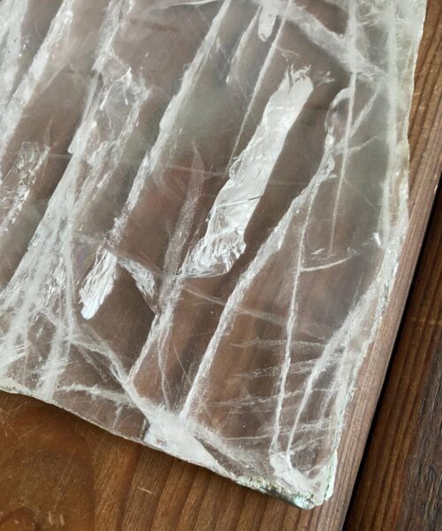 Large Premium Clear Quartz Natural Shape Natural Edge Platter 5 / Cheeseboard / Tray / Sign Board L31xW25xD1cm - 1473g - Image 8