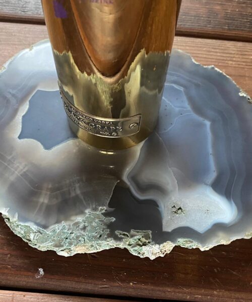 Large Premium Grey Agate Natural Shape Natural Edge Platter 1 / Cheeseboard / Tray / Sign Board L23xW19xD1cm – 1007g - Image 13