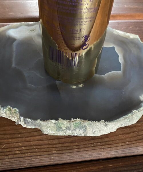 Large Premium Grey Agate Natural Shape Natural Edge Platter 1 / Cheeseboard / Tray / Sign Board L23xW19xD1cm – 1007g - Image 14