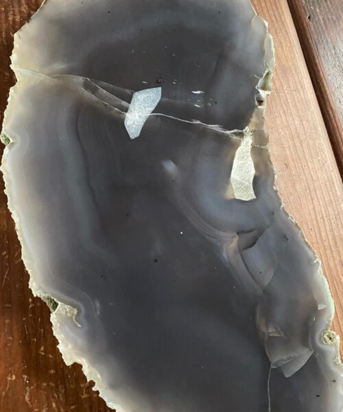 Large Premium Grey Agate Natural Shape Natural Edge Platter 2 / Cheeseboard / Tray / Sign Board L32xW17xD1cm – 1219g - Image 7
