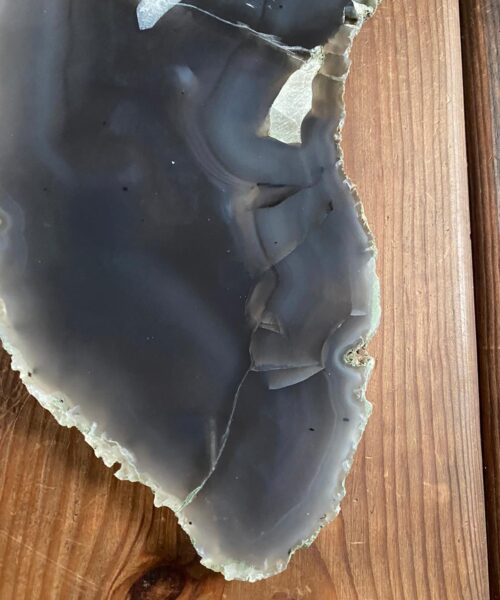 Large Premium Grey Agate Natural Shape Natural Edge Platter 2 / Cheeseboard / Tray / Sign Board L32xW17xD1cm – 1219g - Image 8