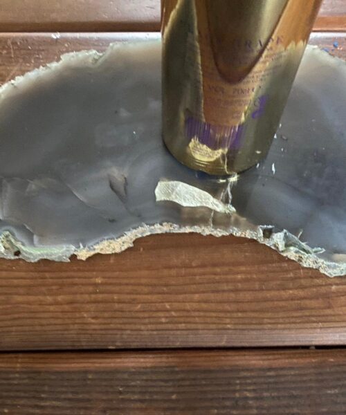 Large Premium Grey Agate Natural Shape Natural Edge Platter 2 / Cheeseboard / Tray / Sign Board L32xW17xD1cm – 1219g - Image 10