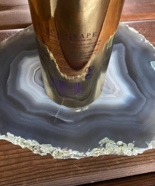 Large Premium Grey Agate Natural Shape Natural Edge Platter 4 / Cheeseboard / Tray / Sign Board L25xW22xD1cm – 1214g - Image 11