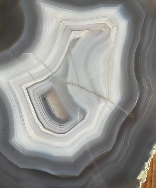 Large Premium Grey Agate Natural Shape Natural Edge Platter 4 / Cheeseboard / Tray / Sign Board L25xW22xD1cm – 1214g - Image 7