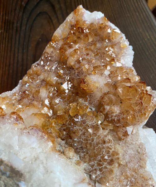 Premium High Grade Special Citrine Druzy 4 Mini Geode Cluster Piece 5.886g H13xW27xD18cm - Image 14