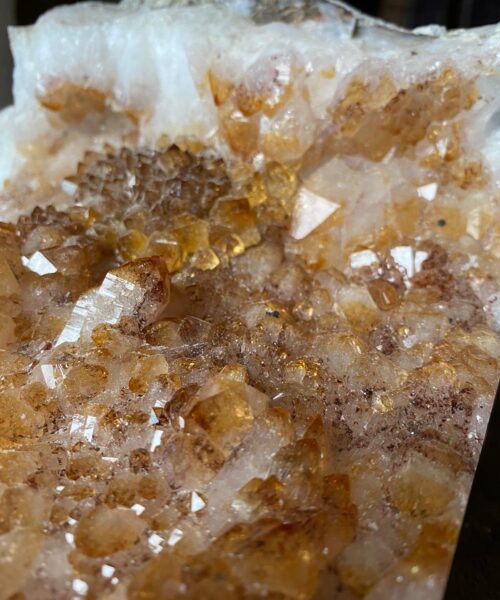 Premium High Grade Special Citrine Druzy 4 Mini Geode Cluster Piece 5.886g H13xW27xD18cm - Image 7
