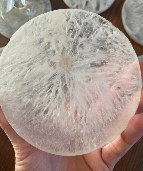 White Agate Premium Microcrystalline Quartz Coasters Circle Shape Natural Edge (set of 4) Gift - Image 5