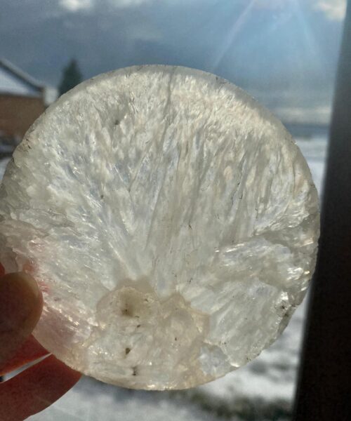 White Agate Premium Microcrystalline Quartz Coasters Circle Shape Natural Edge (set of 4) Gift - Image 10