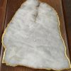 Large Premium White Quartz Natural Shape Gold Edge Platter 4 / Cheeseboard / Tray / Sign Board L28xW24xD1cm - 1402g