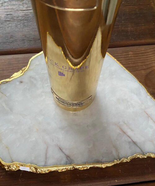Large Premium White Quartz Natural Shape Gold Edge Platter 5 / Cheeseboard / Tray / Sign Board L34xW21xD1cm - 1467g - Image 14