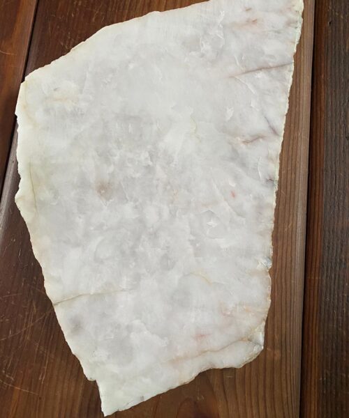 Large Premium White Quartz Natural Shape Natural Edge Platter 1 / Cheeseboard / Tray / Sign Board L32xW22xD1cm - 1466g