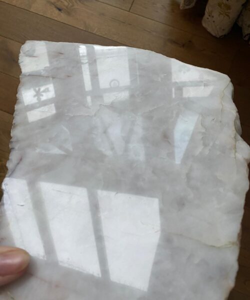 Large Premium White Quartz Natural Shape Natural Edge Platter 1 / Cheeseboard / Tray / Sign Board L32xW22xD1cm - 1466g - Image 10