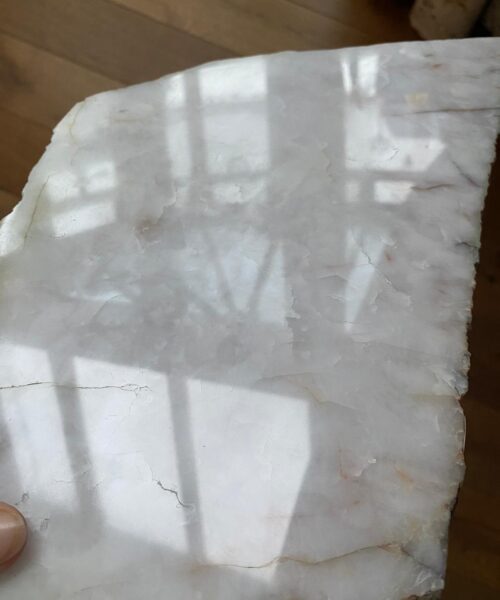 Large Premium White Quartz Natural Shape Natural Edge Platter 1 / Cheeseboard / Tray / Sign Board L32xW22xD1cm - 1466g - Image 11