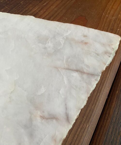 Large Premium White Quartz Natural Shape Natural Edge Platter 1 / Cheeseboard / Tray / Sign Board L32xW22xD1cm - 1466g - Image 4