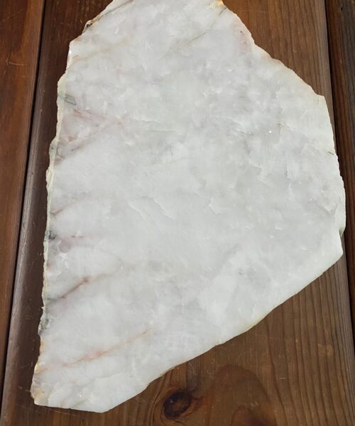 Large Premium White Quartz Natural Shape Natural Edge Platter 2 / Cheeseboard / Tray / Sign Board L33xW20xD1cm - 1495g