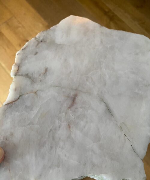 Large Premium White Quartz Natural Shape Natural Edge Platter 3 / Cheeseboard / Tray / Sign Board L33xW20xD1cm - 1136g - Image 10