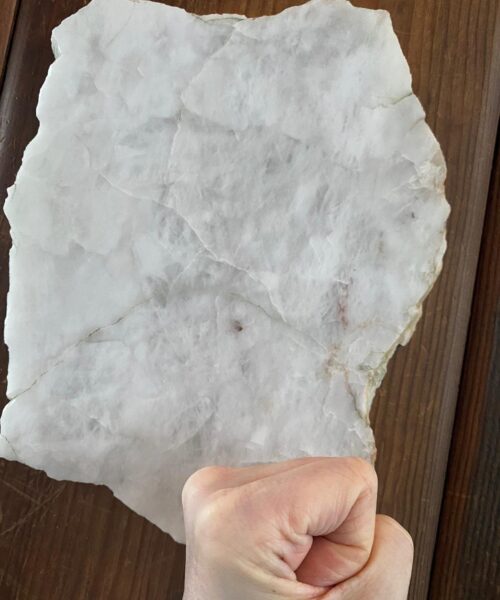 Large Premium White Quartz Natural Shape Natural Edge Platter 3 / Cheeseboard / Tray / Sign Board L33xW20xD1cm - 1136g - Image 12