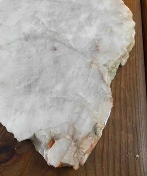 Alternative view of Large Premium White Quartz Natural Shape Natural Edge Platter 3 / Cheeseboard / Tray / Sign Board L33xW20xD1cm - 1136g