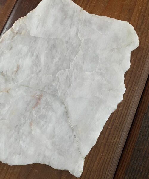 Large Premium White Quartz Natural Shape Natural Edge Platter 3 / Cheeseboard / Tray / Sign Board L33xW20xD1cm - 1136g - Image 6