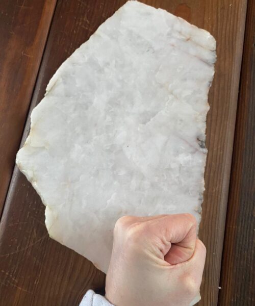 Large Premium White Quartz Natural Shape Natural Edge Platter 4 / Cheeseboard / Tray / Sign Board L34xW20xD1cm - 1364g - Image 10