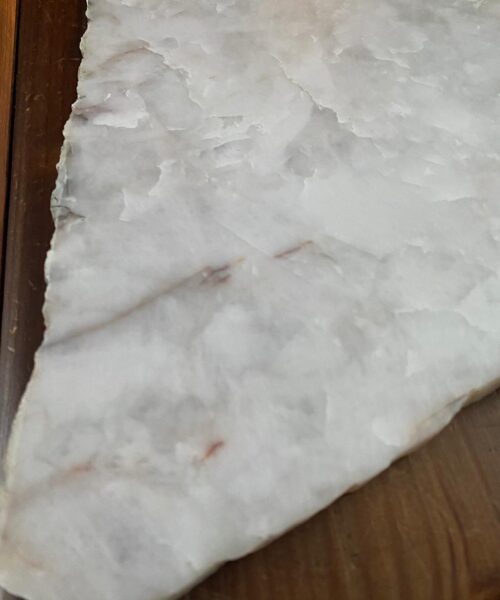 Alternative view of Large Premium White Quartz Natural Shape Natural Edge Platter 4 / Cheeseboard / Tray / Sign Board L34xW20xD1cm - 1364g