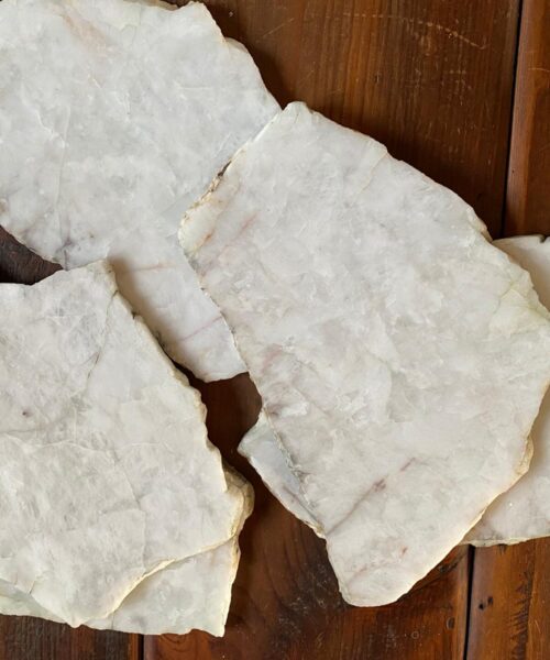 White Quartz Natural Edge