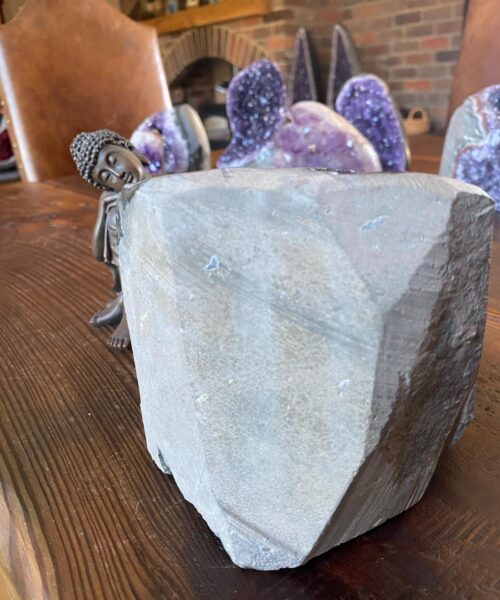 Premium High Grade Amethyst Druzy 207 Mini Geode Cluster Piece Cut Base 2.211g H12xW13.5xD12cm - Image 5