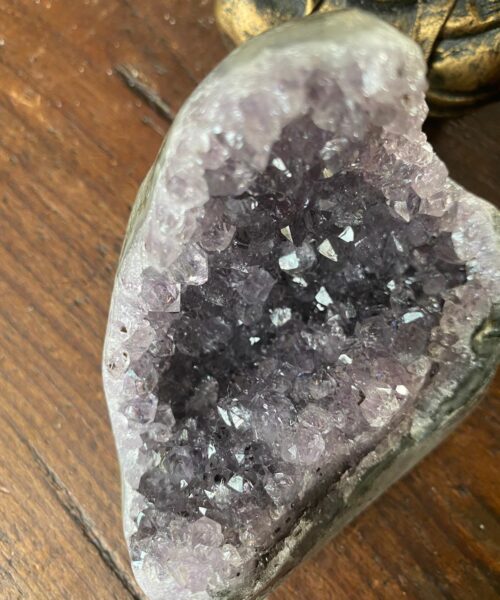 Premium High Grade Amethyst Druzy 178 Mini Geode Cluster Piece Cut Base 392g H8xW9.5xD7.5cm - Image 6