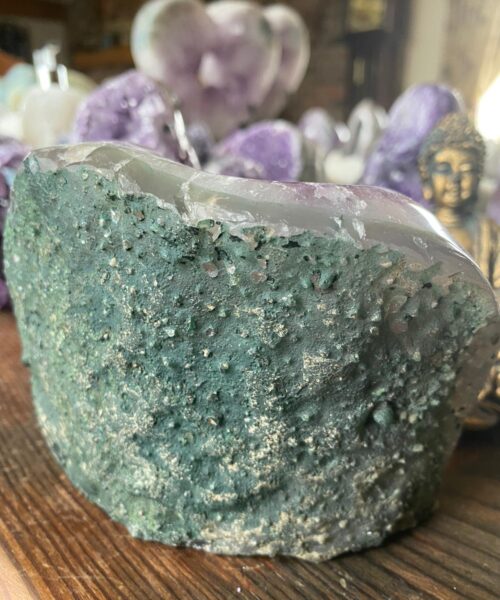 Premium High Grade Amethyst Druzy 184 Mini Geode Cluster Piece Cut Base 1.126g H11xW13xD6cm - Image 3