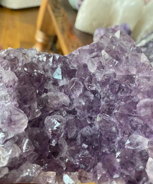 Premium High Grade Amethyst Druzy 184 Mini Geode Cluster Piece Cut Base 1.126g H11xW13xD6cm - Image 6