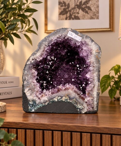 Amethyst Crystal Geode 586 Premium Queen Grade 13.25kg H26xW25xD20cm