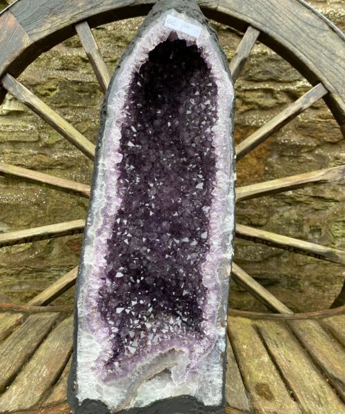Tall Amethyst Crystal Geode 616 Premium Queen Grade 22.81kg – H56xW21xD22cm - Image 12