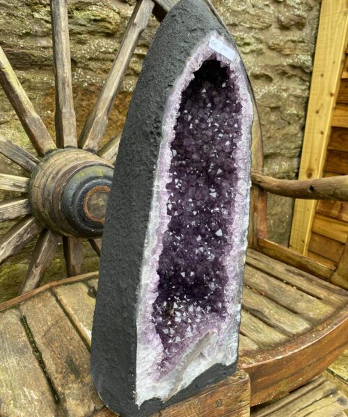 Tall Amethyst Crystal Geode 616 Premium Queen Grade 22.81kg – H56xW21xD22cm - Image 10