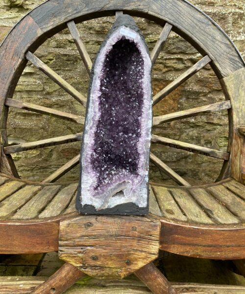 Alternative view of Tall Amethyst Crystal Geode 616 Premium Queen Grade 22.81kg – H56xW21xD22cm
