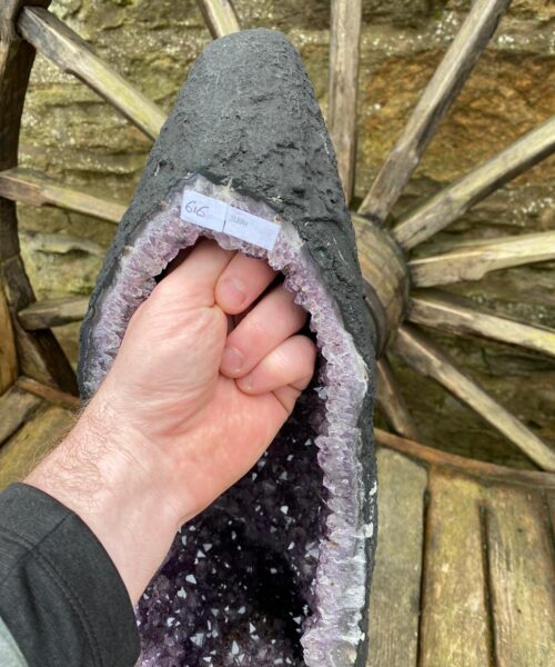 Tall Amethyst Crystal Geode 616 Premium Queen Grade 22.81kg – H56xW21xD22cm - Image 3