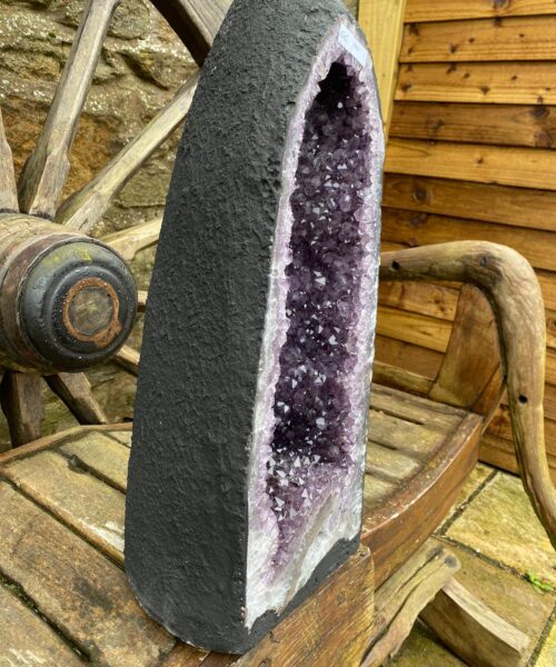 Tall Amethyst Crystal Geode 616 Premium Queen Grade 22.81kg – H56xW21xD22cm - Image 9