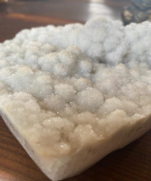 Large White Amethyst Heart 6 White Quartz Geode Crystal Gift 1.129kg - H14xW15xD5.5cm - Image 3