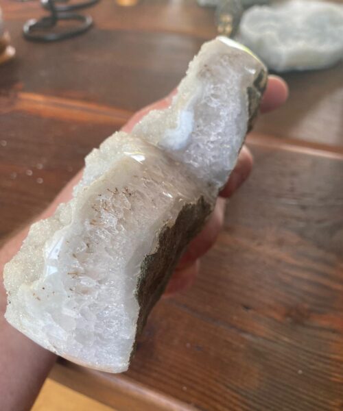 Large White Amethyst Heart 6 White Quartz Geode Crystal Gift 1.129kg - H14xW15xD5.5cm - Image 8