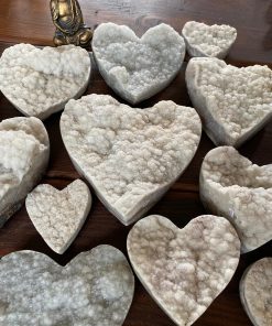 White Amethyst Hearts