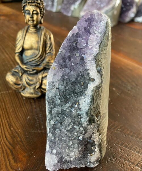 Alternative view of Premium High Grade Amethyst Druzy 175 Mini Geode Cluster Piece Cut Base 722g H12xW6xD10cm