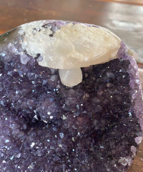 Premium High Grade Amethyst Druzy 216 Mini Geode Cluster Piece Cut Base 1.812g H12.5xW13xD10.5cm - Image 3
