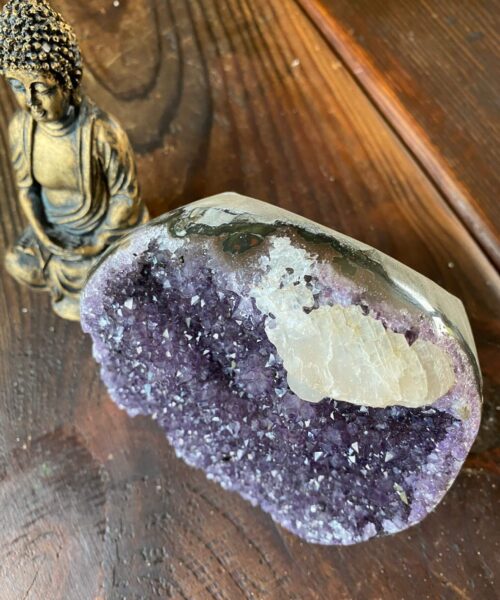 Premium High Grade Amethyst Druzy 216 Mini Geode Cluster Piece Cut Base 1.812g H12.5xW13xD10.5cm - Image 7