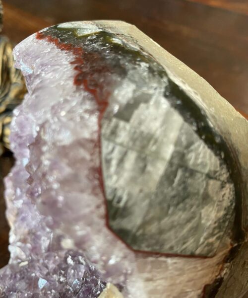 Premium High Grade Amethyst Druzy 217 Mini Geode Cluster Piece Cut Base 2.434g H13xW16xD12cm - Image 3