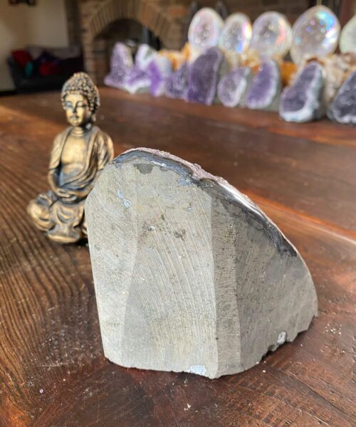 Premium High Grade Amethyst Druzy 218 Mini Geode Cluster Piece Cut Base 904g H11xW14xD8cm - Image 3